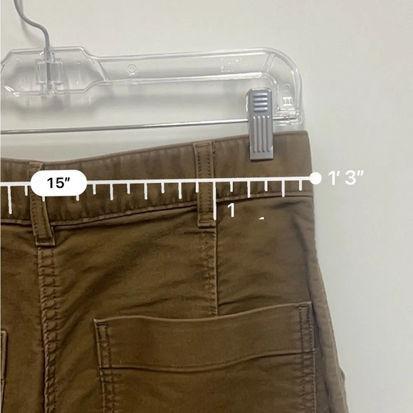 Uniqlo U Brown Denim Wide Leg Cropped Highwaisted 100% Cotton Pants Size 6 - Picture 9 of 13